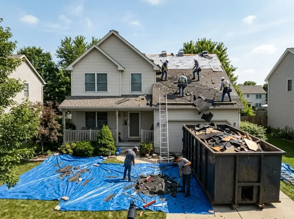 roof-replacement-debris-remova-004 — frequently asked questions, Cheapest Dumpster Rentals in Arlington Heights, IL